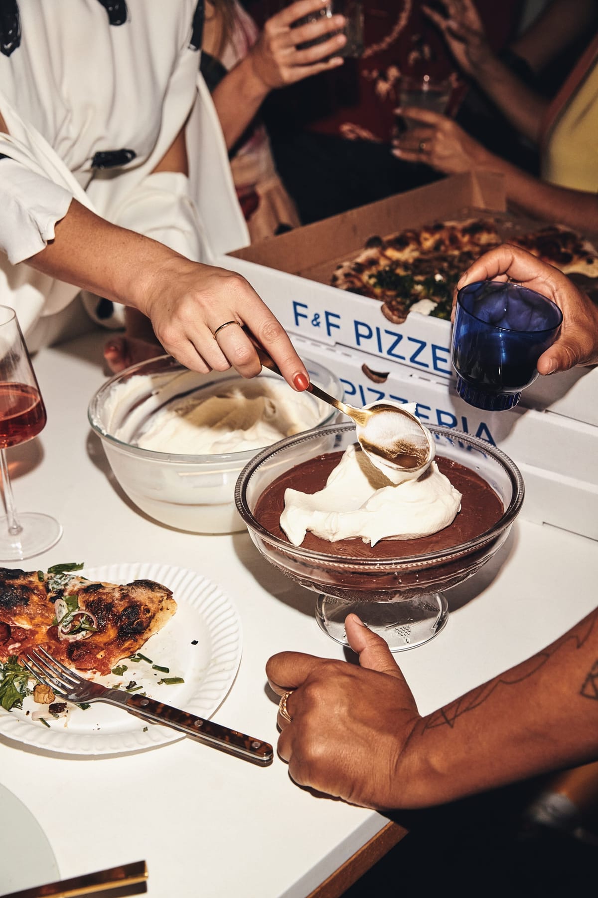A giant bowl of salted chocolate pudding