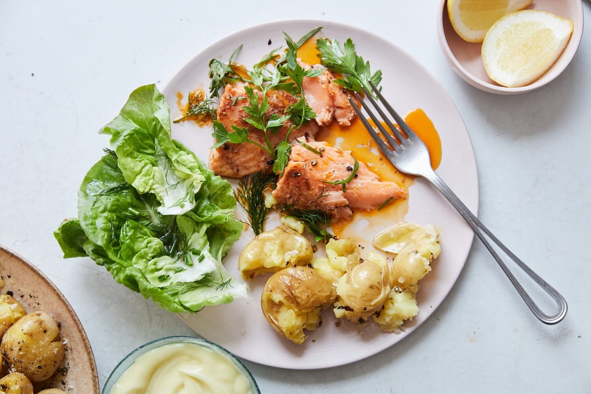 Brown-Butter Salmon With Lemon and Harissa