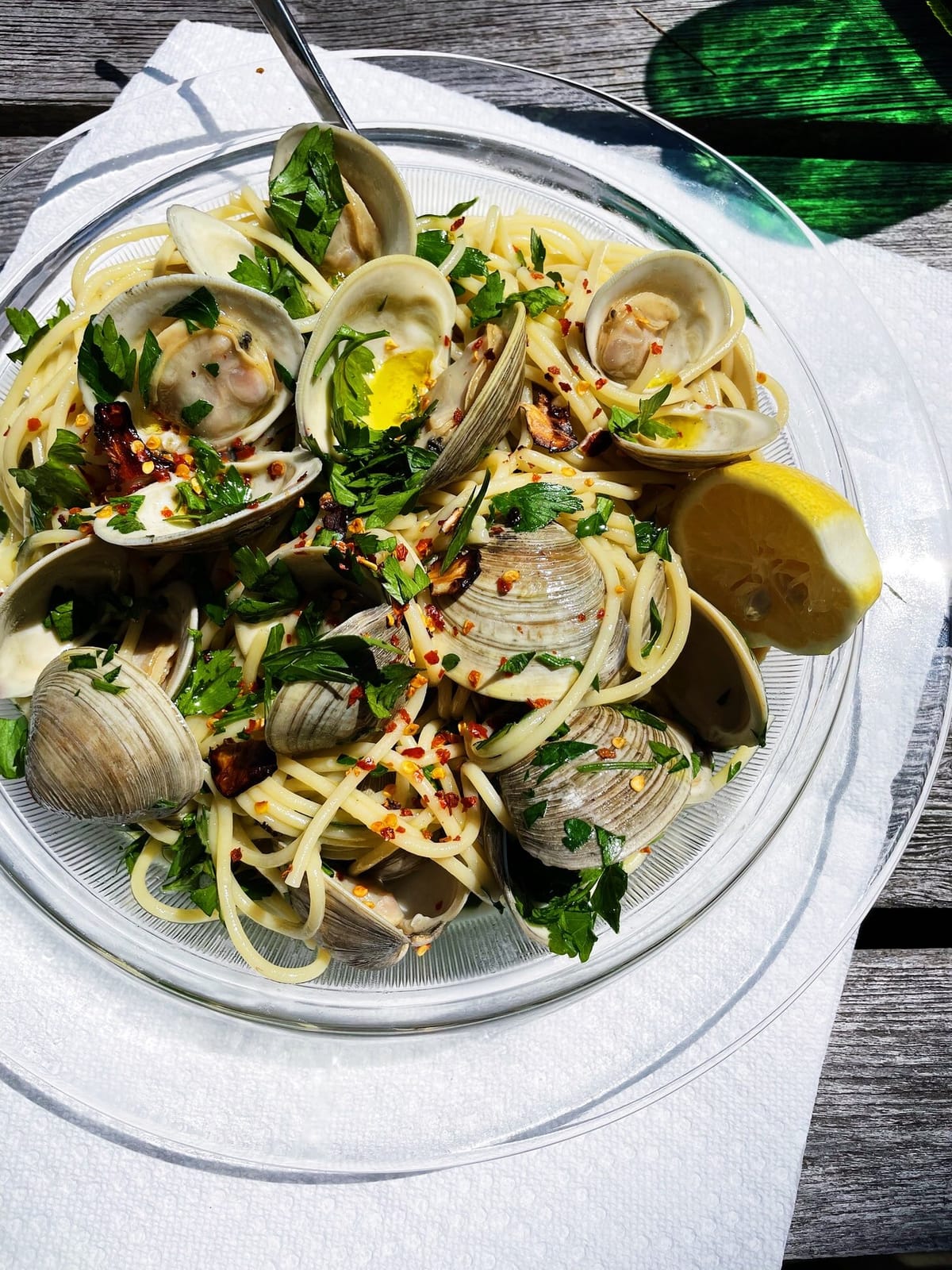Clam Pasta with Spicy, Toasted Breadcrumbs