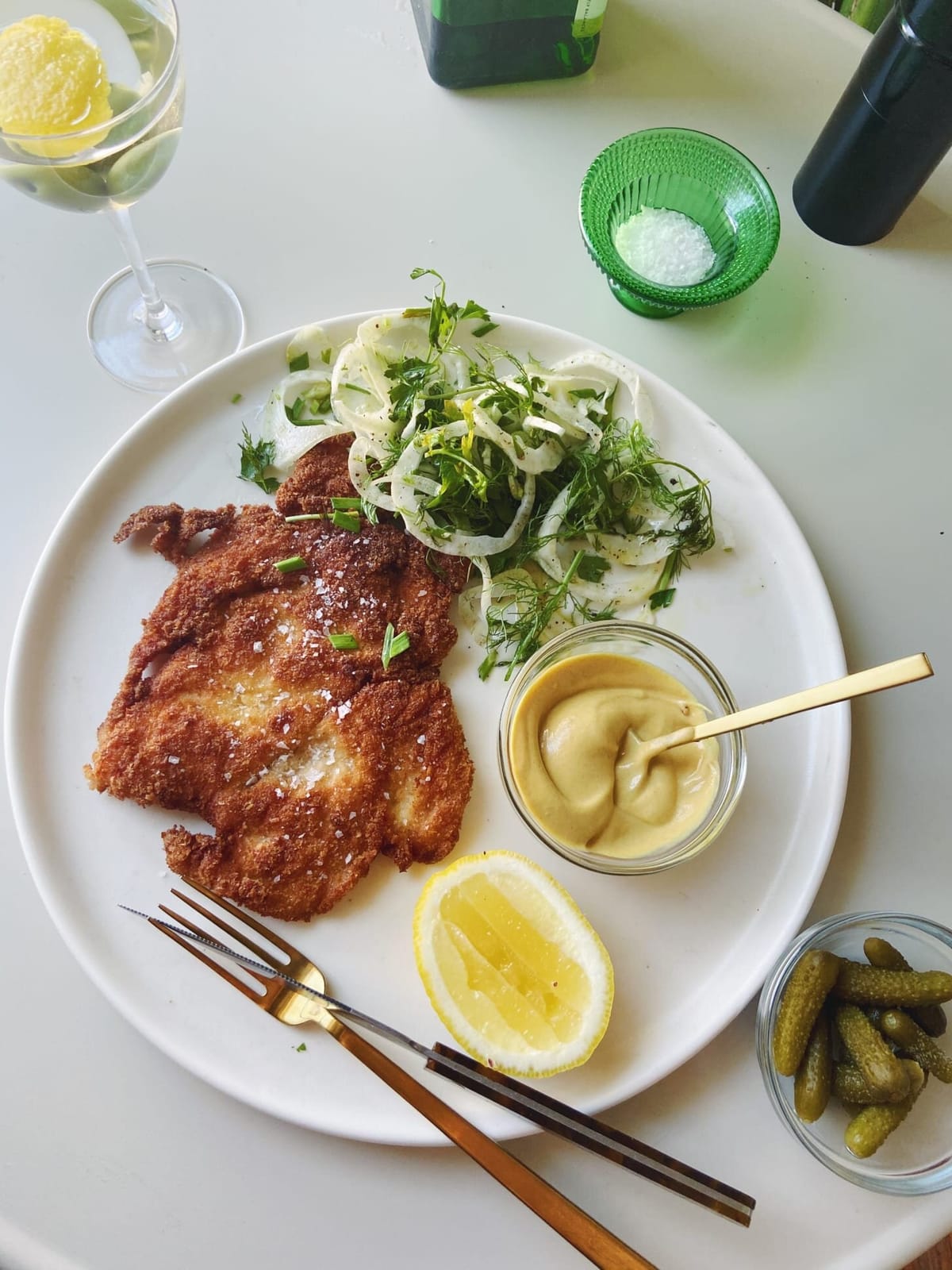 Crispy Cutlets with Fennel Salad