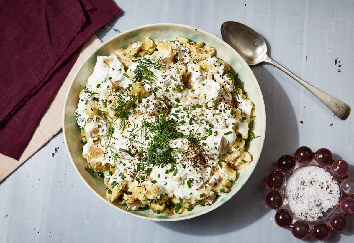 Crushed Sour Cream Potatoes