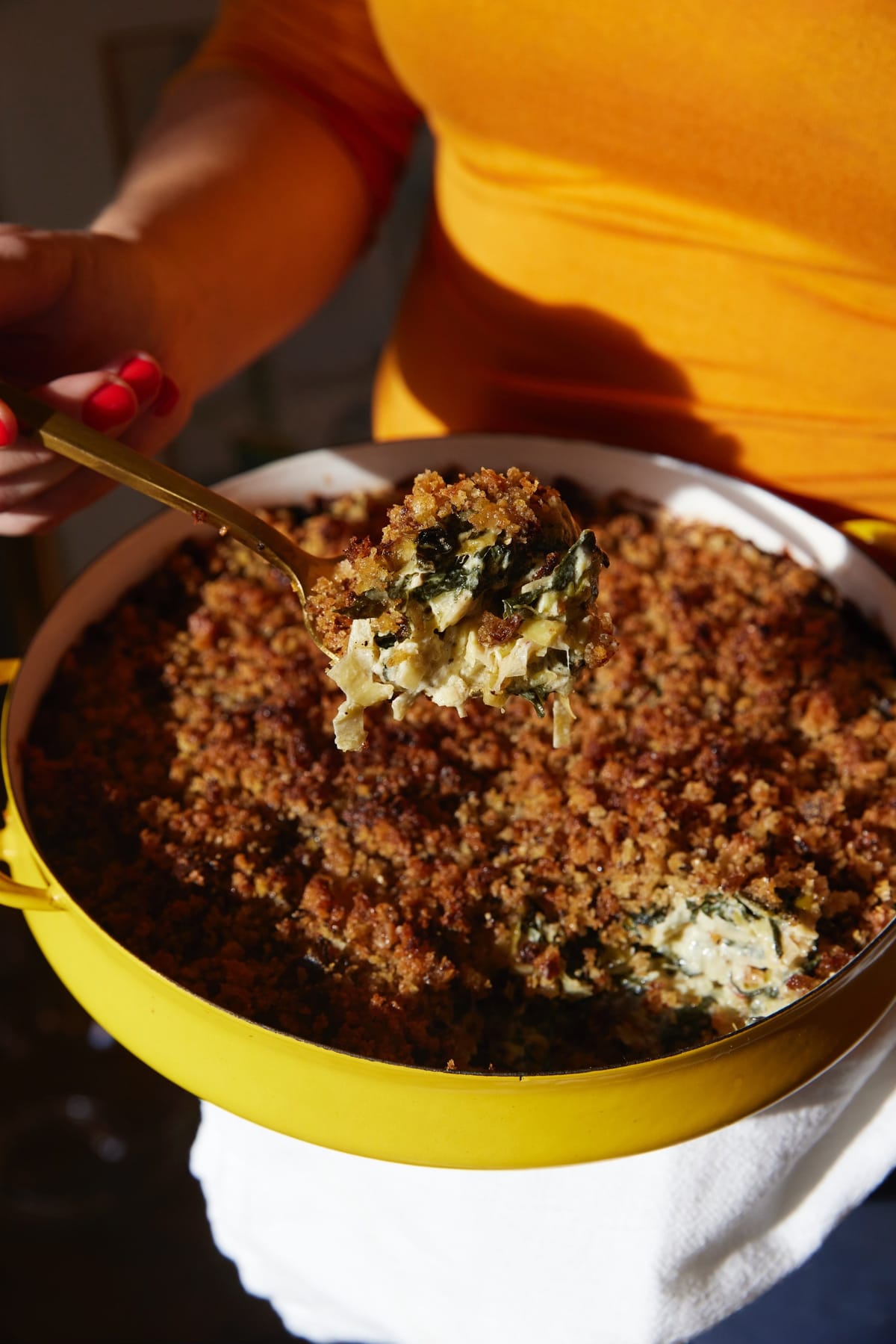 Leek and Greens Gratin