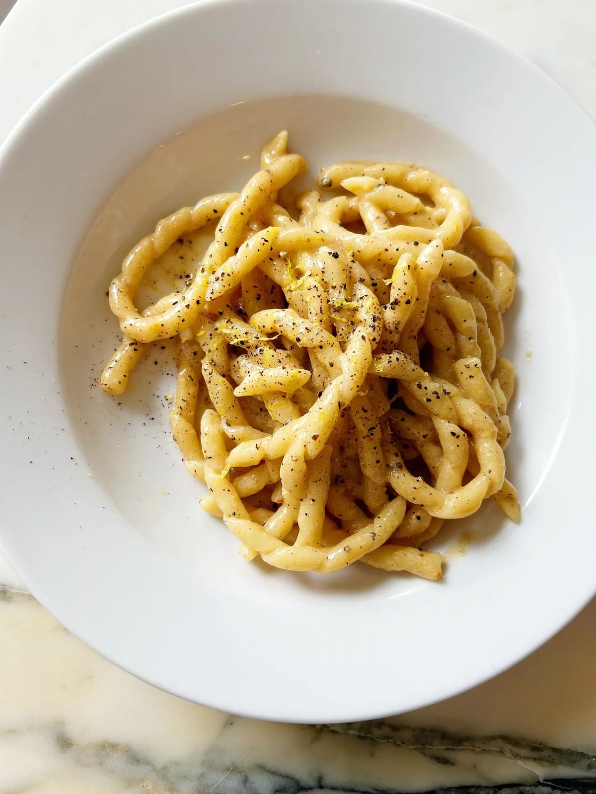 Lemon Pepper Pasta with Browned Butter
