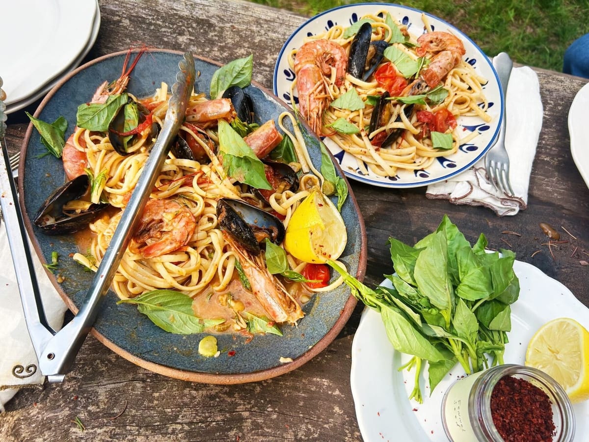 Spicy Seafood Pasta with Fennel