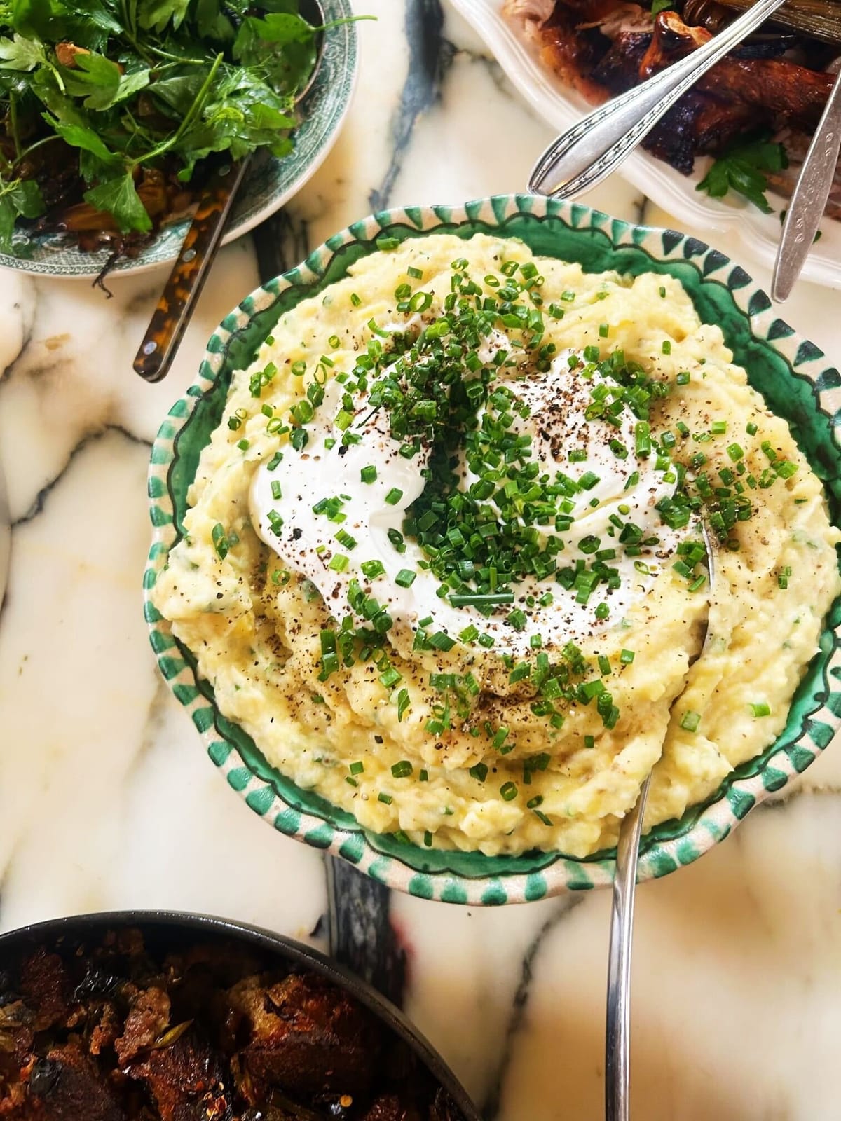 Sour Cream and Chive Mashed Potatoes