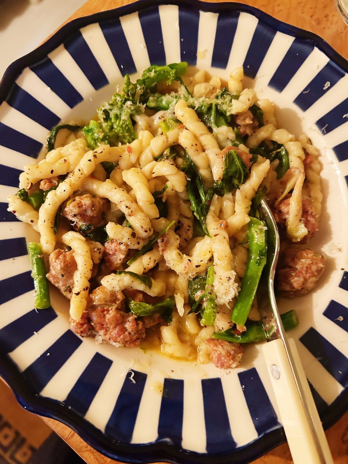 Pasta with Sausage, Browned Butter and Broccoli Rabe