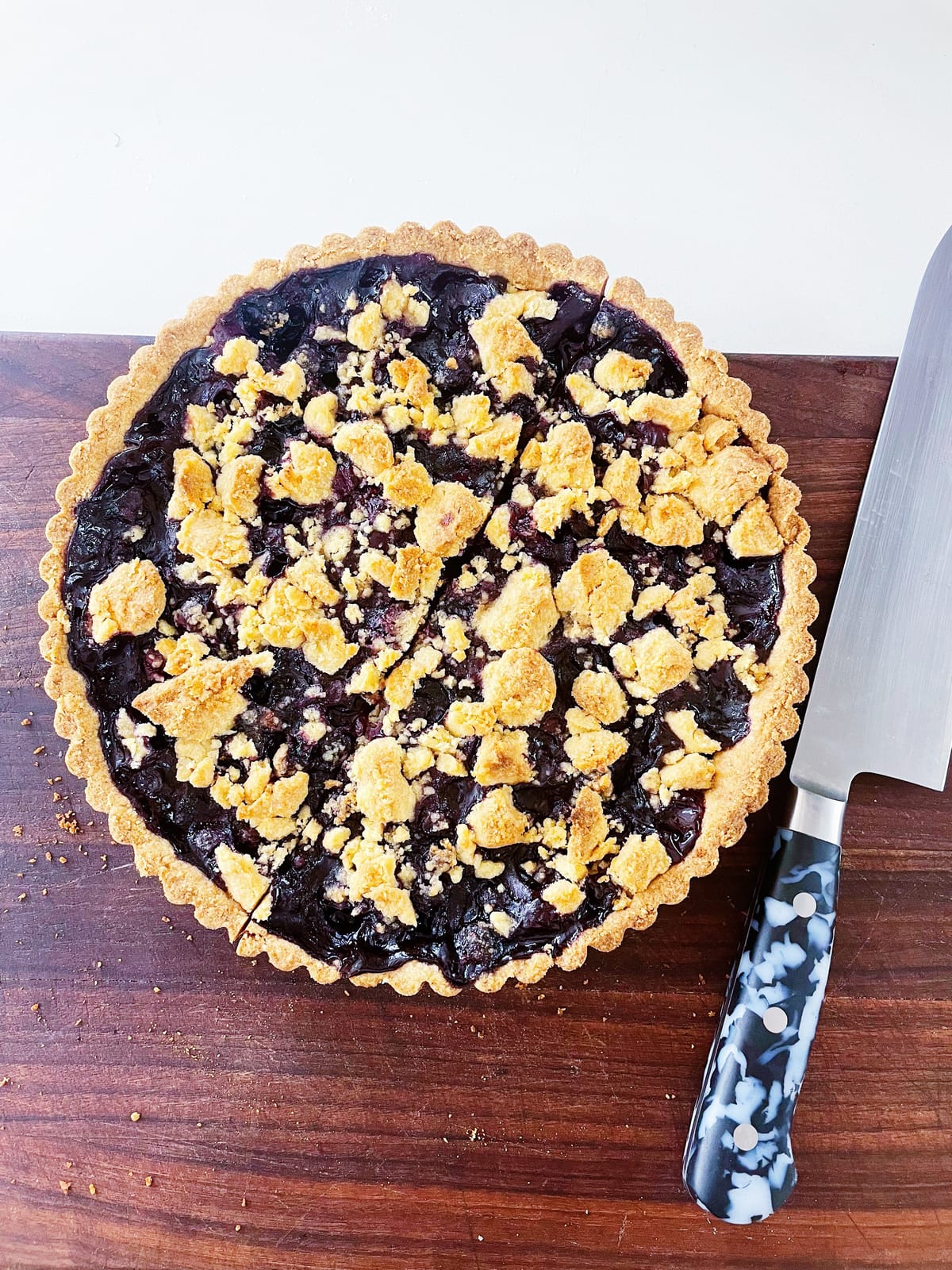 blueberry cornmeal tart