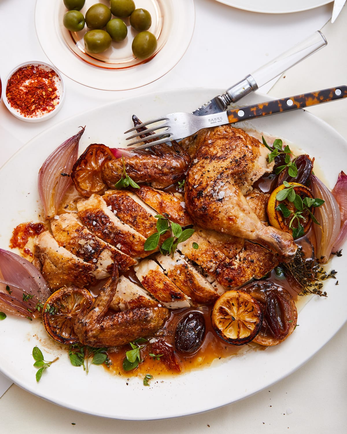 one-pot chicken with caramelized lemon and dates